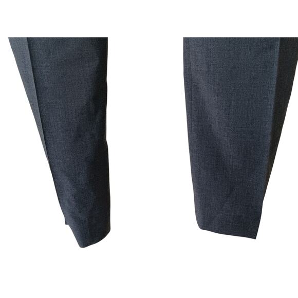 Hugo Boss Men’s Dress Pants 30R Gray Slim Fit Wool Blend Flat Front Trousers - Picture 10 of 16